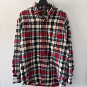 Vintage Men's Eddie Bauer Plaid Flannel Button down Large